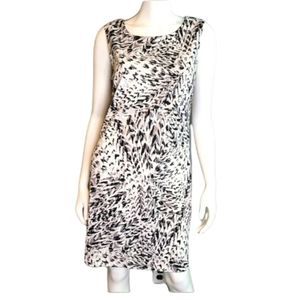 Worthington Black and White Animal Print Dress